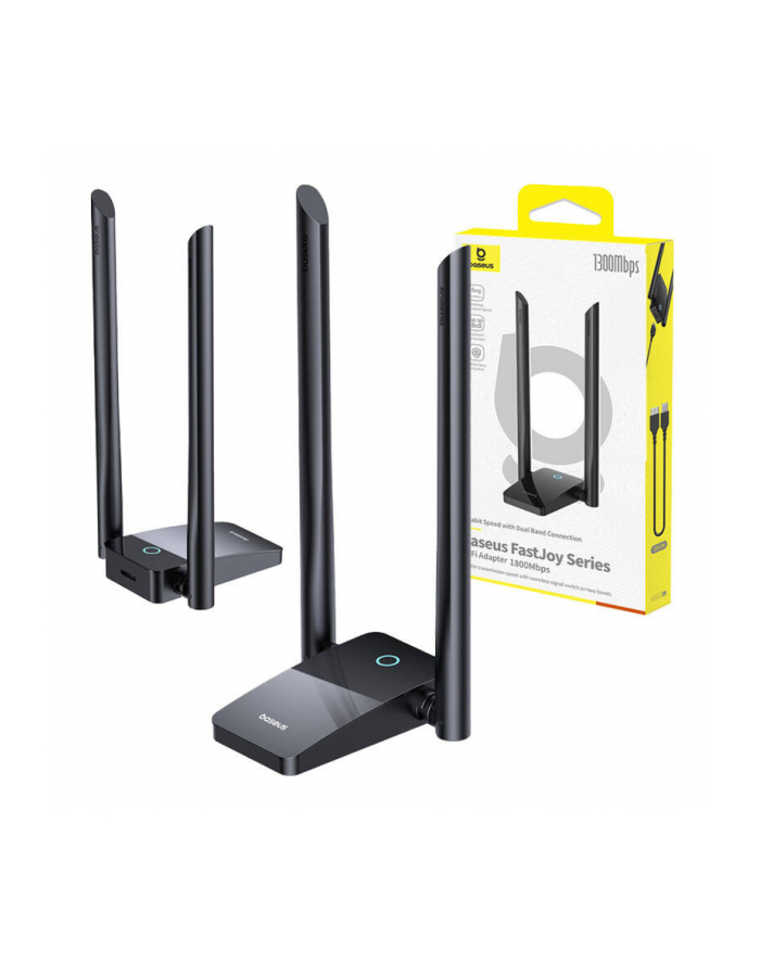 Karta sieciowa Baseus WiFi FastJoy 1800Mbps Czarny (B0131760011106) główny