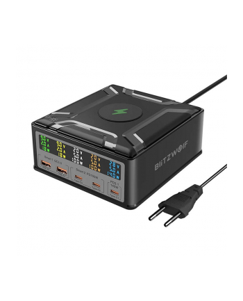 Blitzwolf BW-S28 Ładowarka Sieciowa i Bezprzewodowa Qi PD3.1 QC4+ 6w1 260W