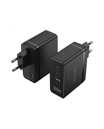 Vention Fegb0 Eu 2Xusb C 1Xusb A 100W 30W Gan Czarna
