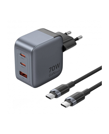 Gan Vention Usb C A 70W Kabel 1M Szara
