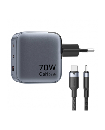 Gan Vention Usb C A 70W Kabel 1M Szara
