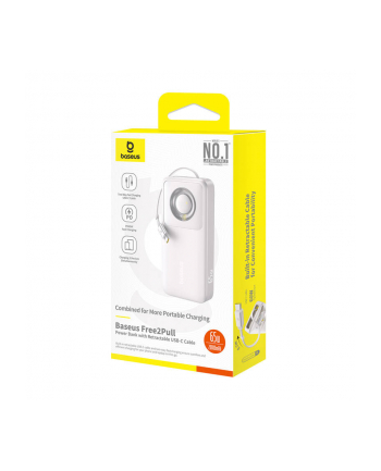 Baseus Free2Pull 20000mAh 65W Wbudowany Kabel Szary