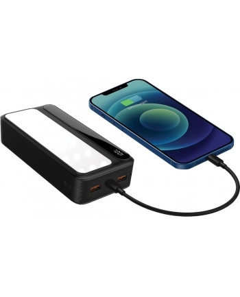 rebeltec Powerbank P20 LCDPD LAMP 20 000mAh, zintegrowana lampa LED z funkcją latarki