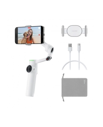 Insta360 Flow 2 PRO AI TRACKER BUNDLE BIAŁY, śledzenie z AI Trackerem stabilizator, gimbal do telefonu nr 1