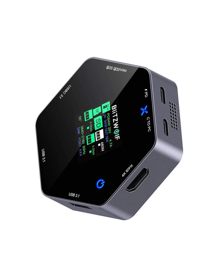 Blitzwolf Stacja dokująca 8w1 BW-TH16 USB 100W LCD Smart Display (BWTH16) główny