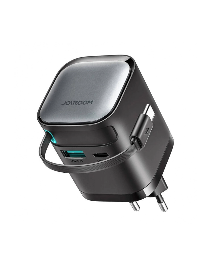 Joyroom Gan Jr Tcl02 65W Usb A C Z Wbudowanym Kablem Czarna główny
