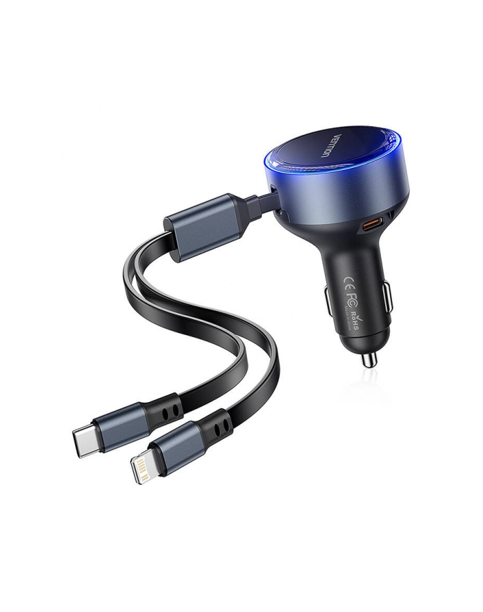 Vention Ładowarka Samochodowa Do Auta Usb-c 30W Kabel Lightning główny