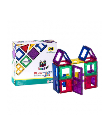 Playmags Klocki Magnetyczne 3D 162 Zestaw 24El.