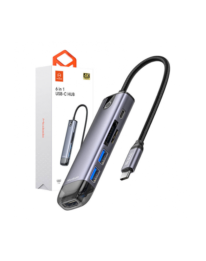 Mcdodo Hub 6w1 Usb-c RJ-45 Vga Hdmi 4K Macbook M1 (682100031A) główny