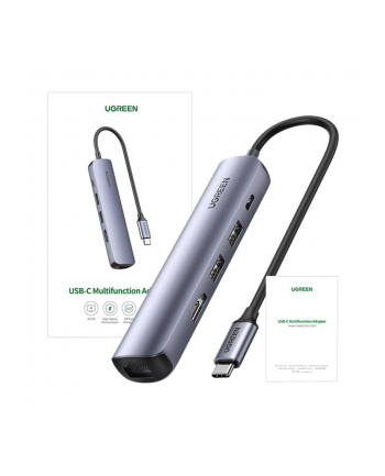 UGREEN Revodok CM418 USB-C - 2xUSB HDMI 4K 30Hz RJ45 1Gbps, PD 100W (6957303892327)