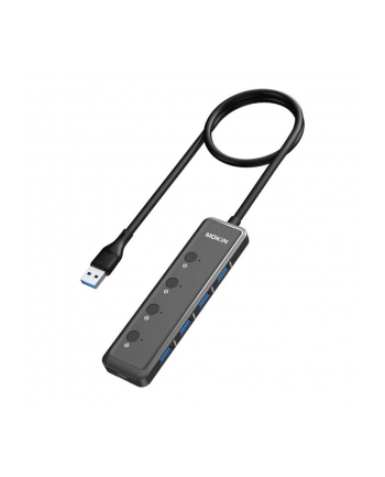 Mokin 5 w 1 USB-A3.0 do 4xUSB-A + 1xUSB-C DC Czarny (MOUC5708) nr 1