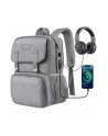 Matein Laptop Backpack / Lunch Bag 15.6'' USB Szary (1161) - nr 3