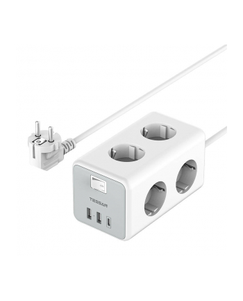 Tessan TS-306-C 3 gniazda 2x USB-A USB-C Biały (TS306C) nr 1