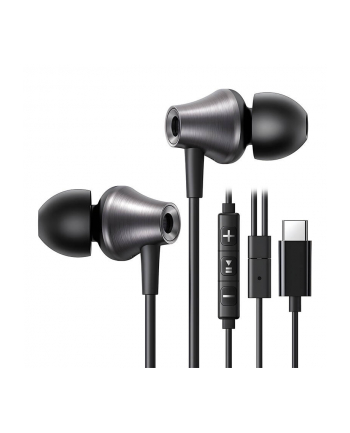 Słuchawki przewodowe dokanałowe Ugreen EP105, USB-C, 1.2m (czarne)