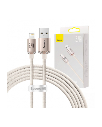 Baseus Baseus Crystal Shine Series Kabel Usb - Lightning Różowy (Cajy001204)
