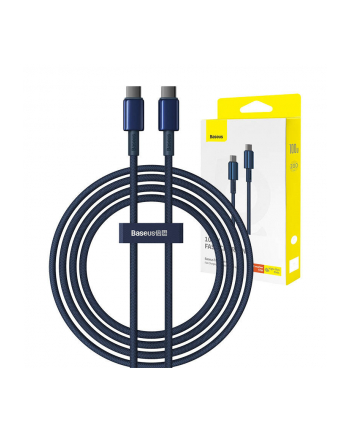 Baseus Kabel 100W 5A 2M Usb C Tungsten Glod Niebieski