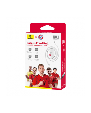 Baseus Kabel ładowania Usb-c do Usb-c 100W (biały) Edycja Bayern