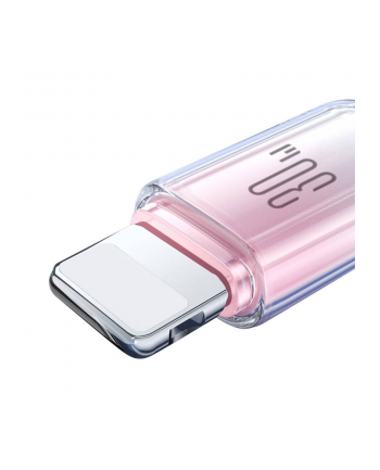 Joyroom Kabel do ładowania / transmisji danych Crystal-Clear Series USB-C do Lightning, 30W PD, 1.2m, biały