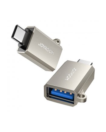 Joyroom Adapter S-H151 USB-C (męski) / USB-A (żeński) z oczkiem na smycz -