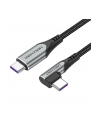 Vention Kabel kątowy USB 2.0 TAKHG C do C 5A 1,5m (szary) - nr 1