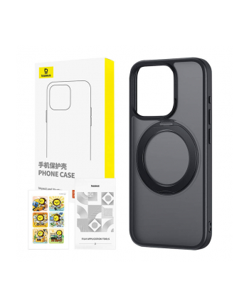 Baseus Skyring 360 176 Case With Stand For Ip 15 Tempered Glass And Cleaning Kit Black nr 1