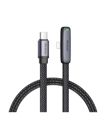 Mcdodo Kabel Kątowy Usb C Lightning Płaski 36W Do Iphone 12 13 14 Czarny 1M