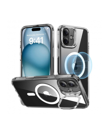 Esr Classic Hybrid Halolock Case With Stand For Iphone 16 Clear