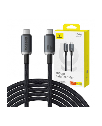 Kabel USB-C do USB-C Baseus Crystal Shine 100W, 1,5m 20Gb (czarny)