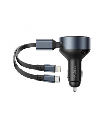 Vention Ładowarka Samochodowa Do Auta Usb-c 30W Kabel Lightning