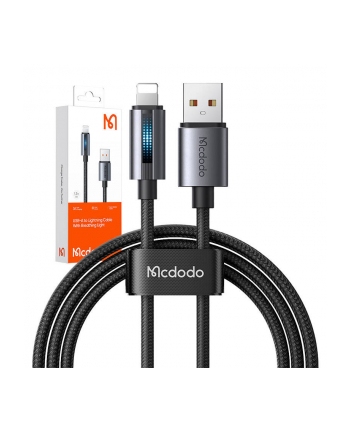 Mcdodo Kabel Ca-5660 Usb-A Do Lightning Z Pulsującym Światłem 1,2M Czarny (66819)