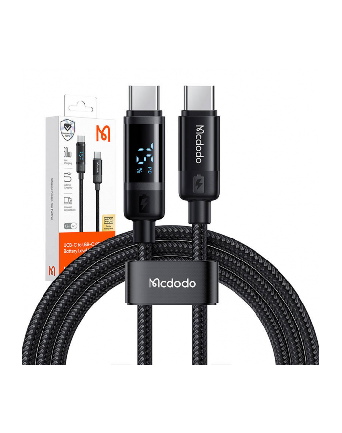 Mcdodo Kabel Danych Ca-5780 Usb-C Do Usb-C 60W 1.2M Czarny (70351) główny