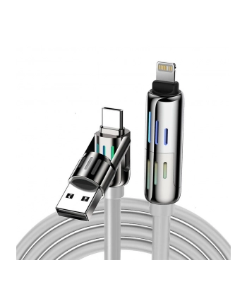 Blitzwolf BW-HDC6 Kabel 4w1 Usb-c/usb-a do USB-C/lightning 1.2m 240W Rgb