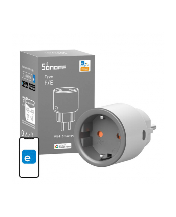 Sonoff S60 Inteligentne gniazdko Wifi, watomierz, 16A 4000W, wtyczka z bolcem