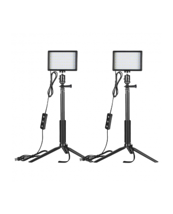 Neewer Zestaw lamp Led ZC-10S dwie lampy Led filtry statywy (6976831830212) nr 1