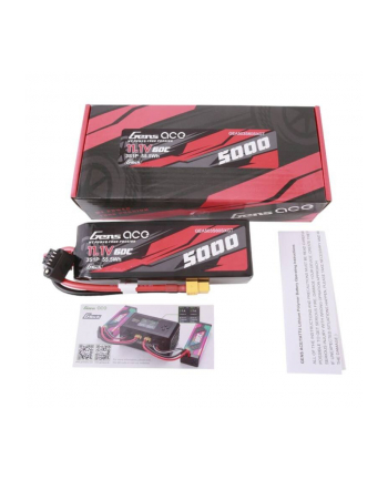 Gens Ace Akumulator G Tech 5000Mah 11.1V 60C 3S1P Short Size Lipo Z Konektorem Xt60 Plug