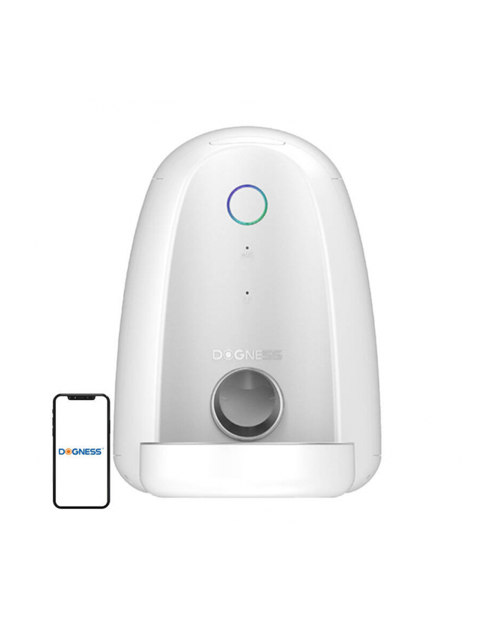 Dogness Inteligentny Dozownik Karmy Z Plastikową Miską Wifi Mini Biały F05PLASTICBOWL główny