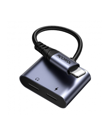 Joyroom Adapter audio 2w1 SY-L02 lightning do 2x lightning (czarny) (SYL02)