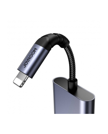 Joyroom Adapter audio 2w1 SY-L02 lightning do 2x lightning (czarny) (SYL02)