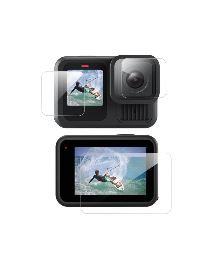 Osłona Ochronna Szkło 3w1 na 2x Ekran LCD + Obiektyw do GoPro Hero 13 BLACK / S6-FLM-07-TGP główny