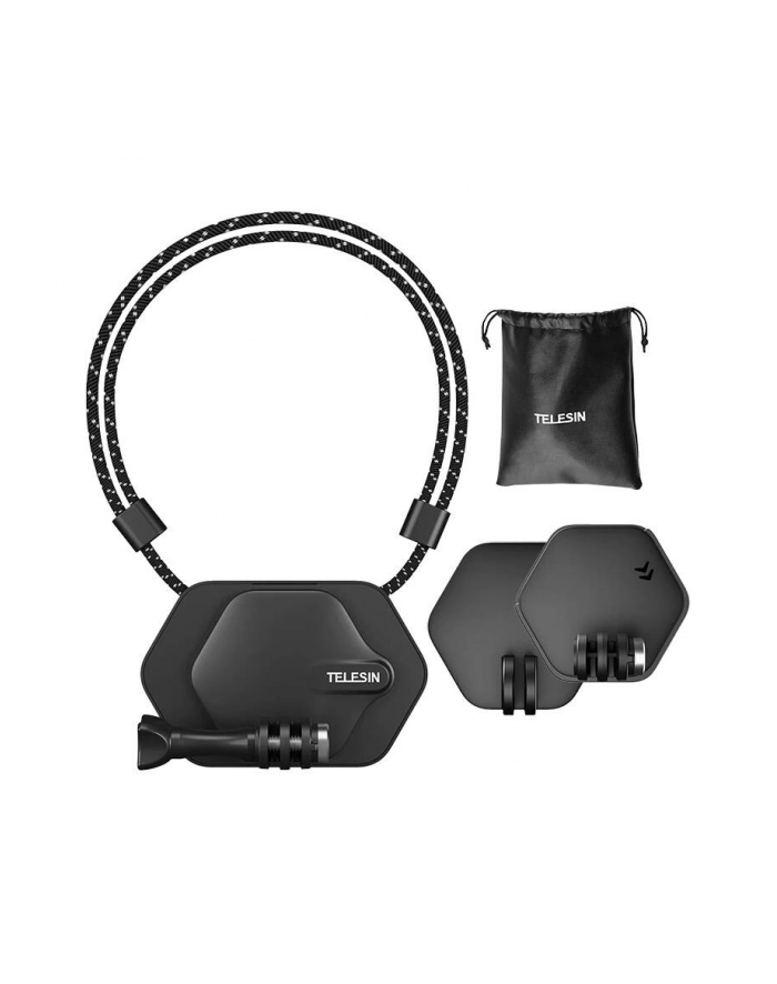 Zestaw 4w1 Uchwyt na Szyję Magnetyczny Magnes Szybkozłączka do GoPro / SJCAM / Xiaomi / DJI / TE-MMK-001 główny
