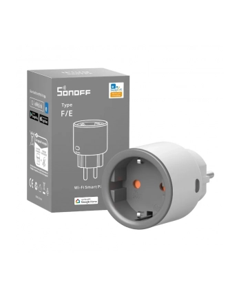 Sonoff S60 Inteligentne gniazdko Wifi, watomierz, 16A 4000W, wtyczka z bolcem