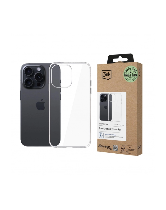 3mk Etui ClearCase Eco iPhone 16 Pro główny