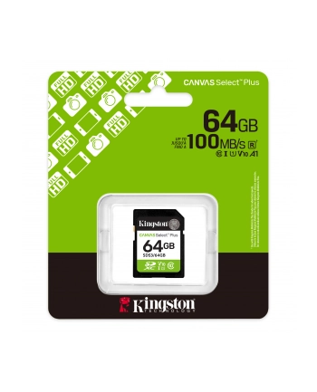 kingston Karta pamięci SD 64GB Canvas Select Plus Gen3 100MB/s nr 2