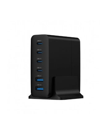 gembird Ładowarka uniwersalna 75W GaN 2xUSB-A 4xUSB-C szybkie ładowanie czarna