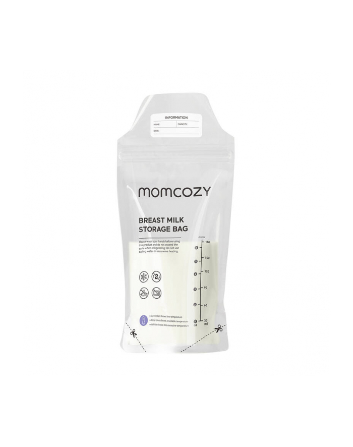 Momcozy Woreczki Do Przechowywania Mleka Kobiecego 120Szt. Polietylen główny