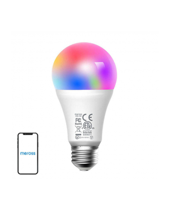 meross Żarówka WiFi, inteligentna żarówka LED kompatybilna z Alexa i Google Home, wielokolorowa ściemnialna żarówka E27 2700K-6500K (odpowiednik 60W)