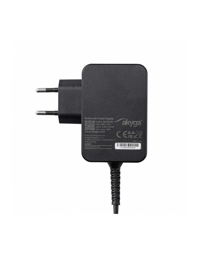 akyga Zasilacz 65W USB-C PD 3.0 20V/3-3.25A główny