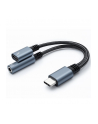qoltec Adapter USB-C 2w1 | USB-C | Jack 3.5mm | PD 15W | 10cm - nr 1
