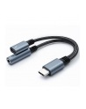 qoltec Adapter USB-C 2w1 | USB-C | Jack 3.5mm | PD 15W | 10cm - nr 6