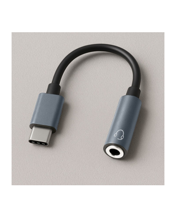 qoltec Adapter USB-C | Jack 3.5mm | 10 cm